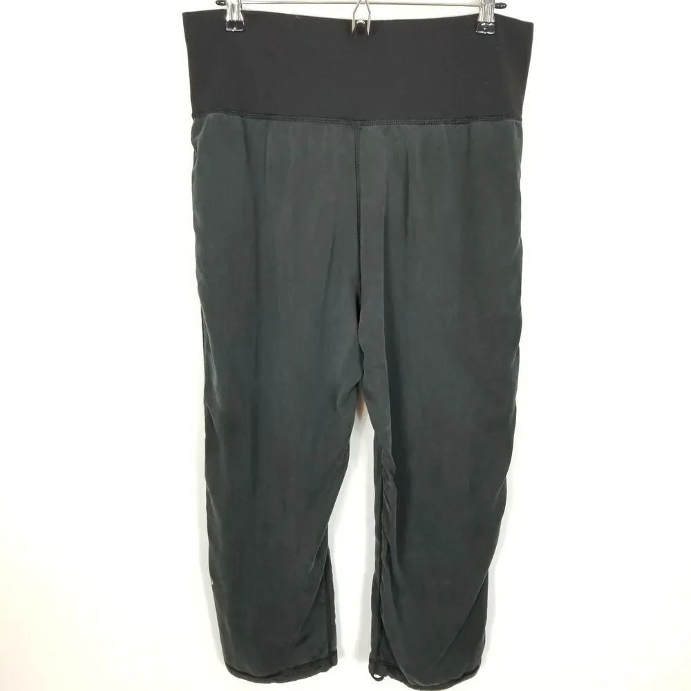 Lululemon Athletica Tencell High Waist Crop  Pants Black‎ Women's Size 8